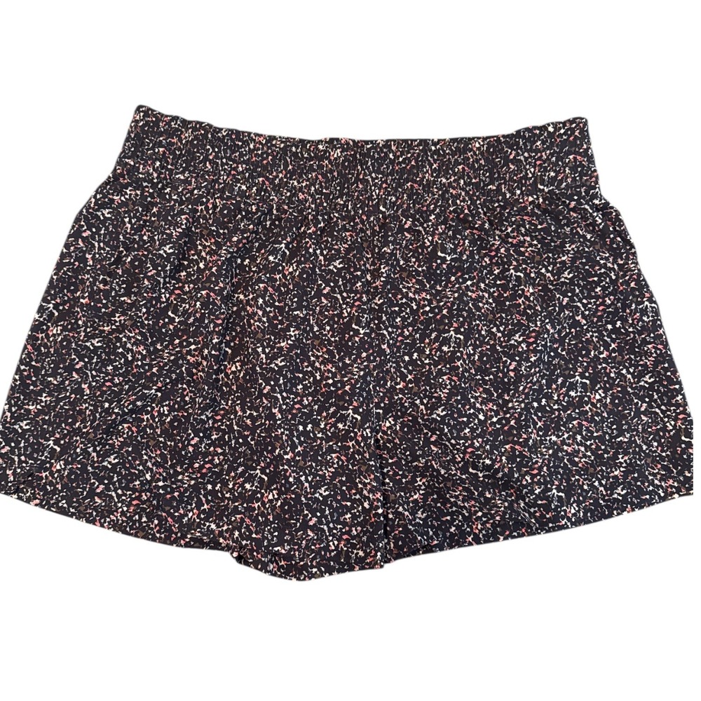 Athleta‎ High Rise Printed Athletic Shorts Women's XL Running Activewear Lining